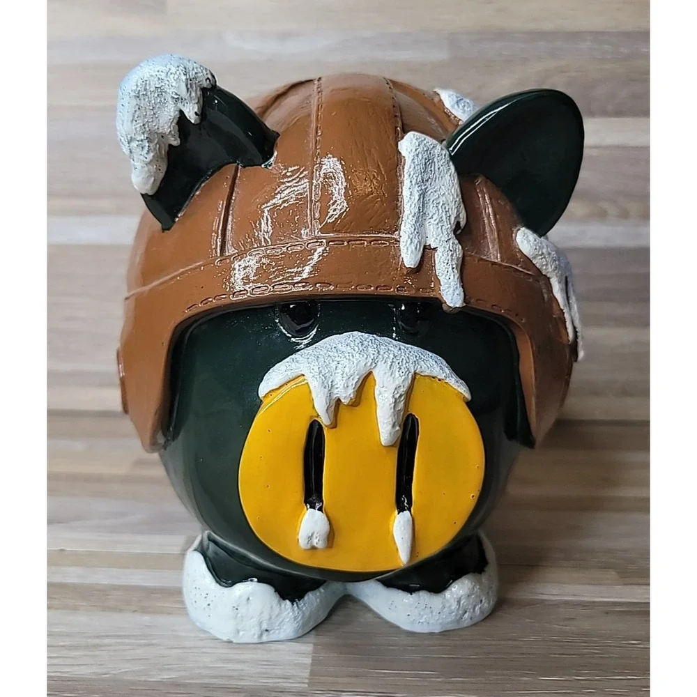 Green Bay Packers NFL Coin Piggy Bank‎ Snowy Cute Football Piggy Bank